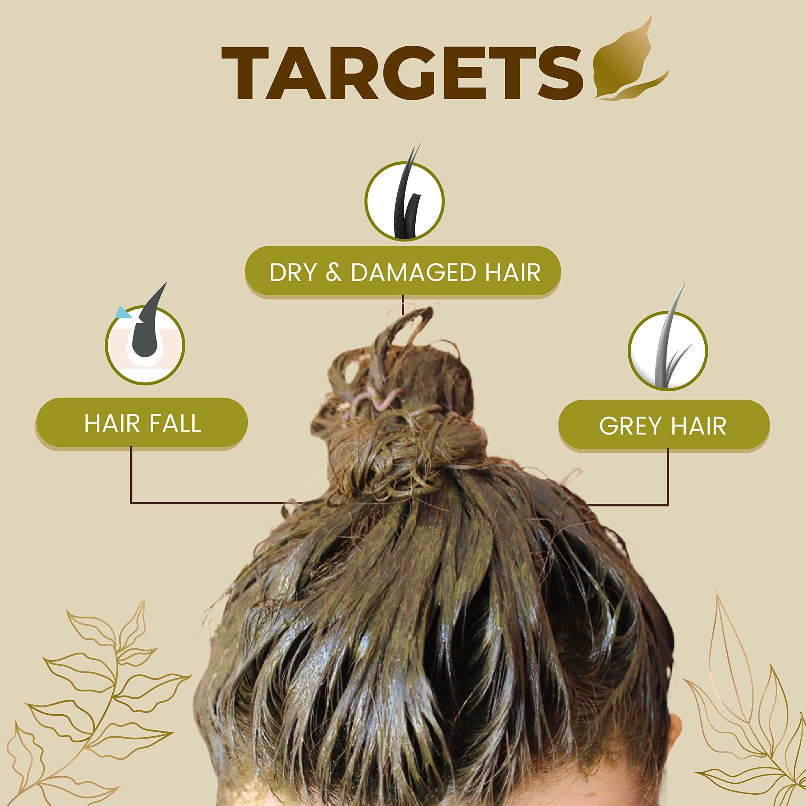 Ozone Henna Hair Conditioner for Men & Women – Strengthens & Repairs Damaged Hair with Bhringraj, Amla & Reetha – Paraben, Chemical & Sulfate Free – 100g (Pack of 3) – Perfect for Dry, Frizzy Hair & Daily Nourishment