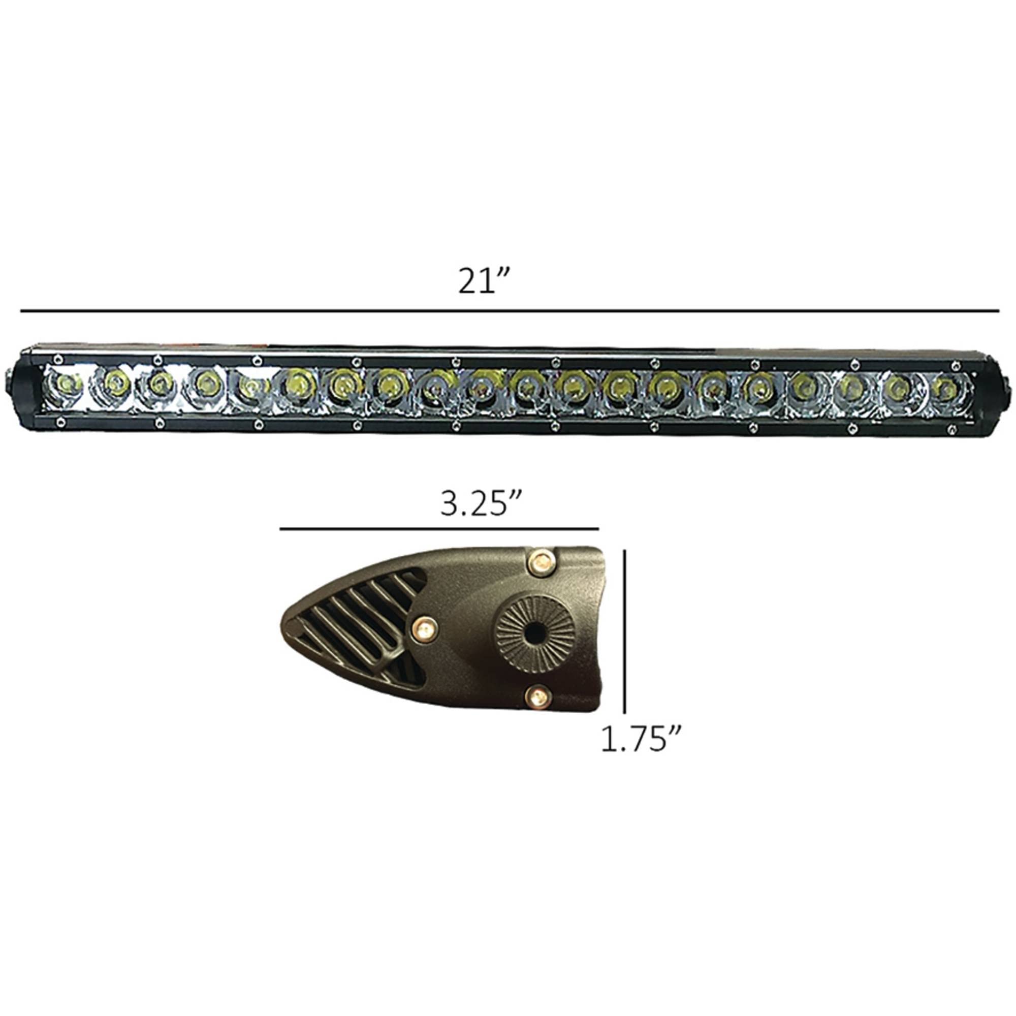 TIGERLIGHTS TL20SRC 20-Inch Single Row LED Light Bar - 100W Spot/Flood Combo Beam, 12V 8.3A for Off-Road Trucks, ATVs, UTVs & Jeeps - Waterproof Dustproof for Adventure & Work Lighting