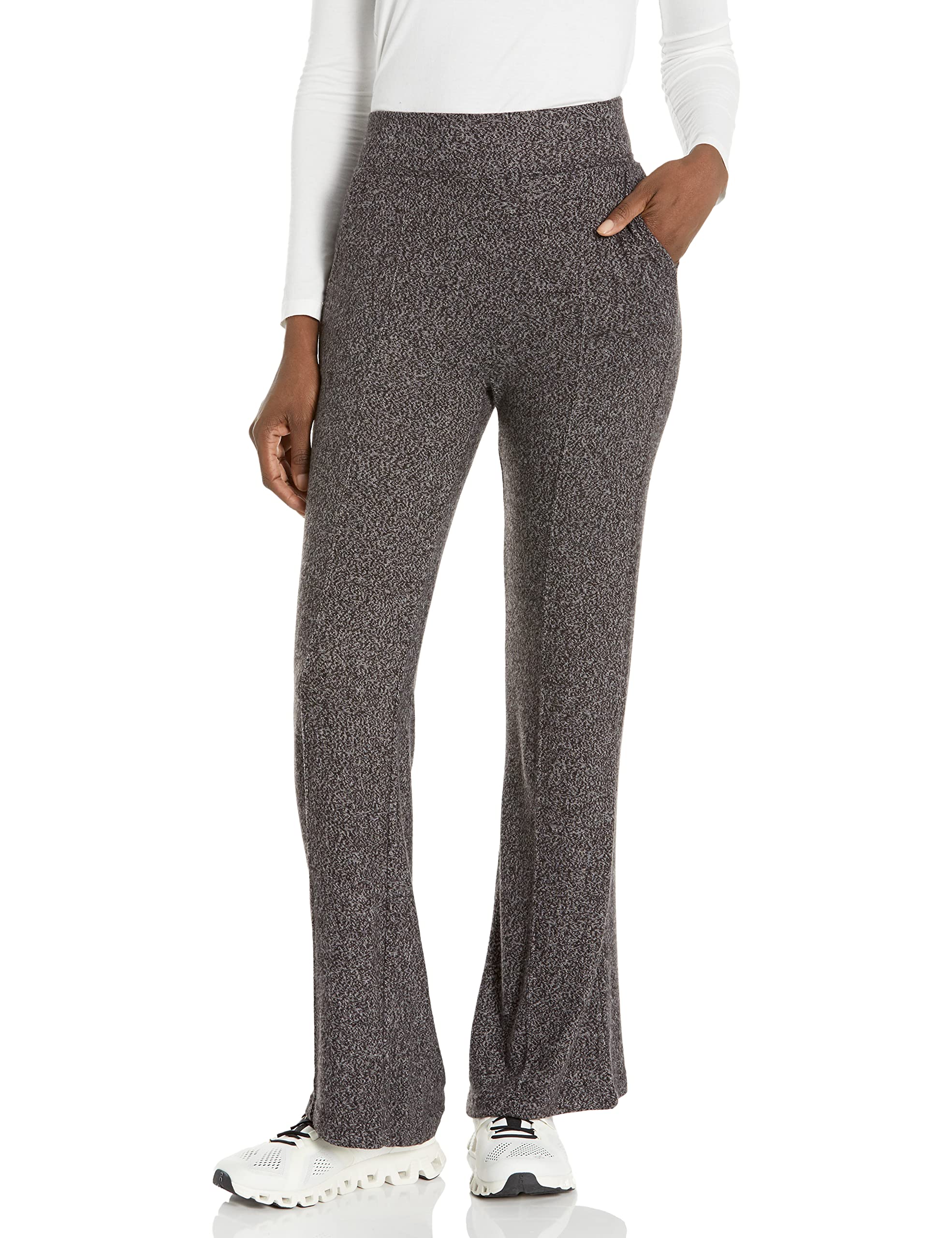 Andrew Marc Women's Hacci Wide Leg Athletic Pants - Comfortable Stretchy Lounge Pants for Yoga, Running & Casual Wear