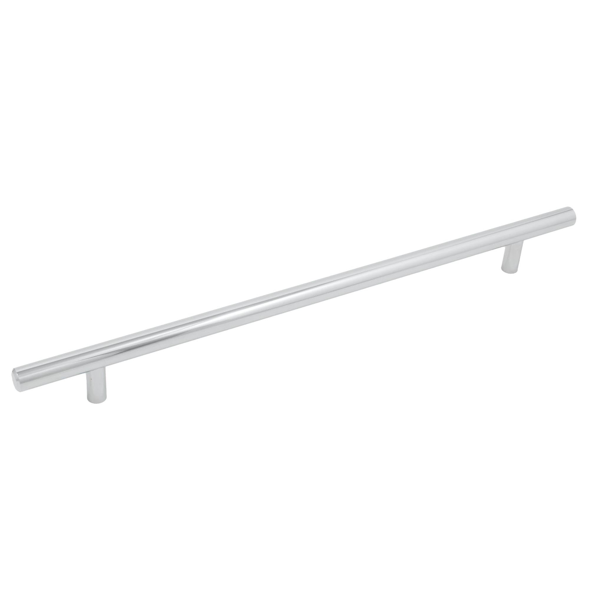 Stone Harbor Hardware Bar Cabinet Pull - 256mm Center to Center, 336mm Overall Length, Polished Chrome Finish - Perfect for Modern Kitchen Cabinets, Bar Furniture & Home Renovation Projects