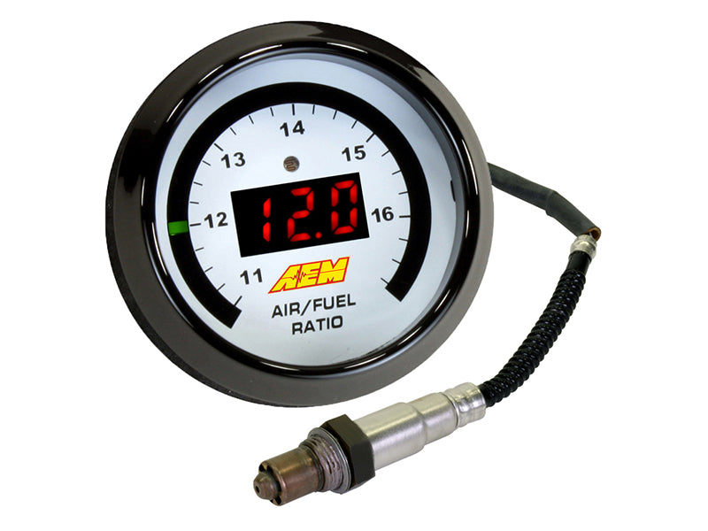 AEM Digital Wideband UEGO Air Fuel Ratio Gauge - High Performance O2 Sensor for Cars, Trucks & Racing - Real-Time AFR Monitoring for Tuning & Diagnostics
