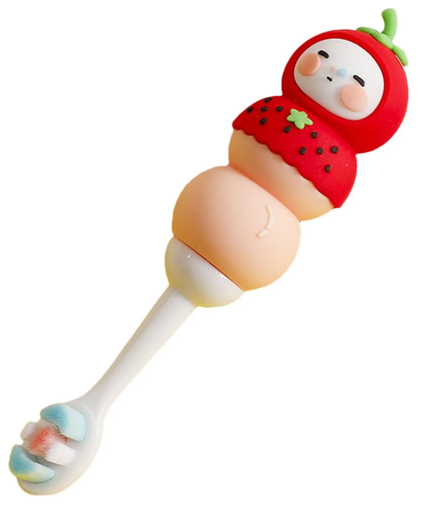 Nipogear Kids Toothbrushes - Soft Bristles for Sensitive Gums, Gentle Manual Toothbrush for Children, Individually Wrapped Premium Dental Care (Red) - Perfect for Home, School & Travel Use