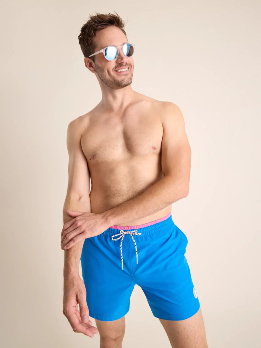 Chubbies 5.5 Inch The Prince of Prints Swim Trunks - Bright Blue Quick-Dry Swim Shorts for Men | Beach, Pool & Summer Vacation