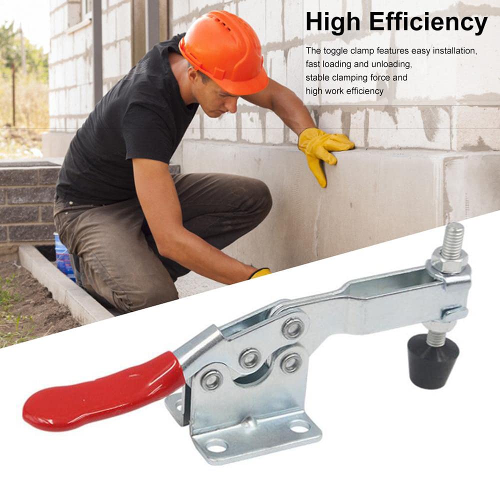 Utoolmart JY-200-W Horizontal Quick Release Toggle Clamp - 2 Pack Heavy Duty 881.8 lbs Capacity Hand Tool for Woodworking, Metalworking & DIY Projects