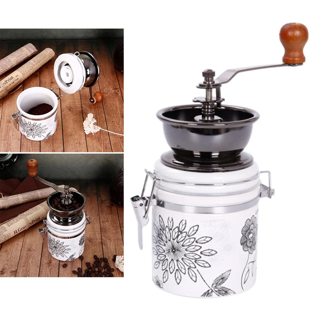 Premium Ceramic Burr Manual Coffee Grinder for Espresso, Drip Coffee & French Press - Adjustable Coarse to Fine Grind for Fresh Ground Beans - Perfect for Home, Office & Travel Use