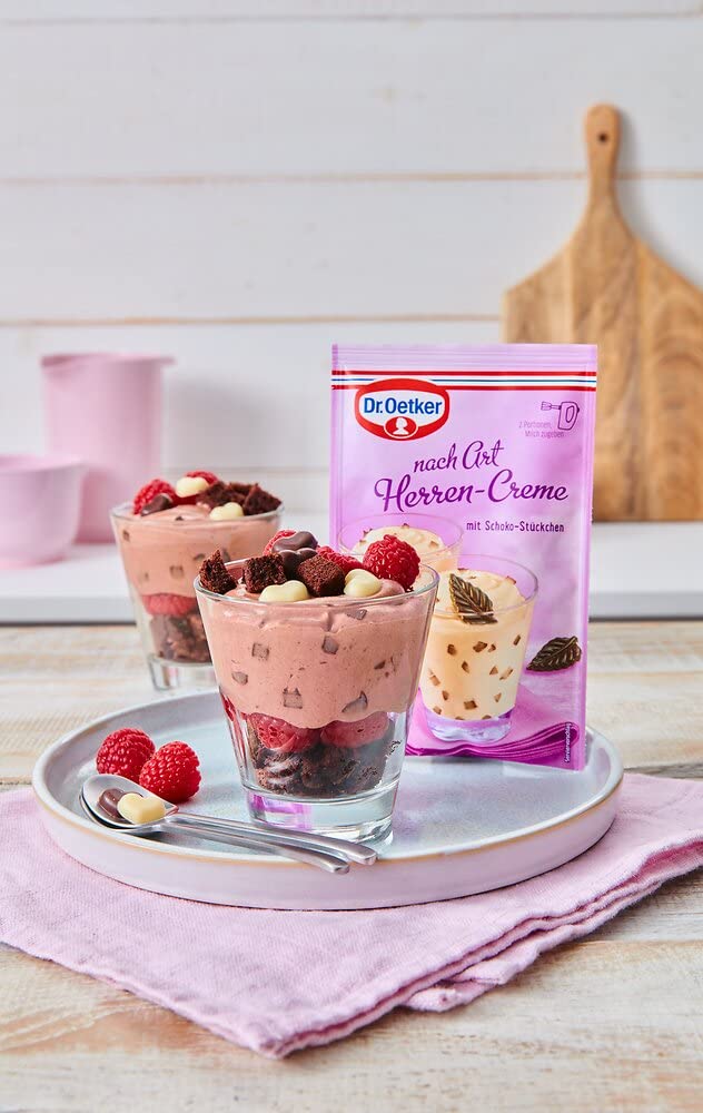 Dr. Oetker Cream Desserts 20-Piece Tasting Set - No Bake Dessert Mix Variety Pack (Cheese Cream, Raspberry Cream, Wild Berry Cream, Men's Cream) - Perfect for Parties, Family Gatherings & Quick Sweet Treats
