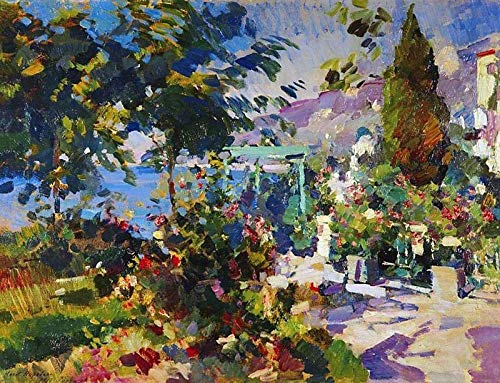 Hand Painted Konstantin Korovin Crimea Gursuf Oil Painting Reproduction on Canvas - 36