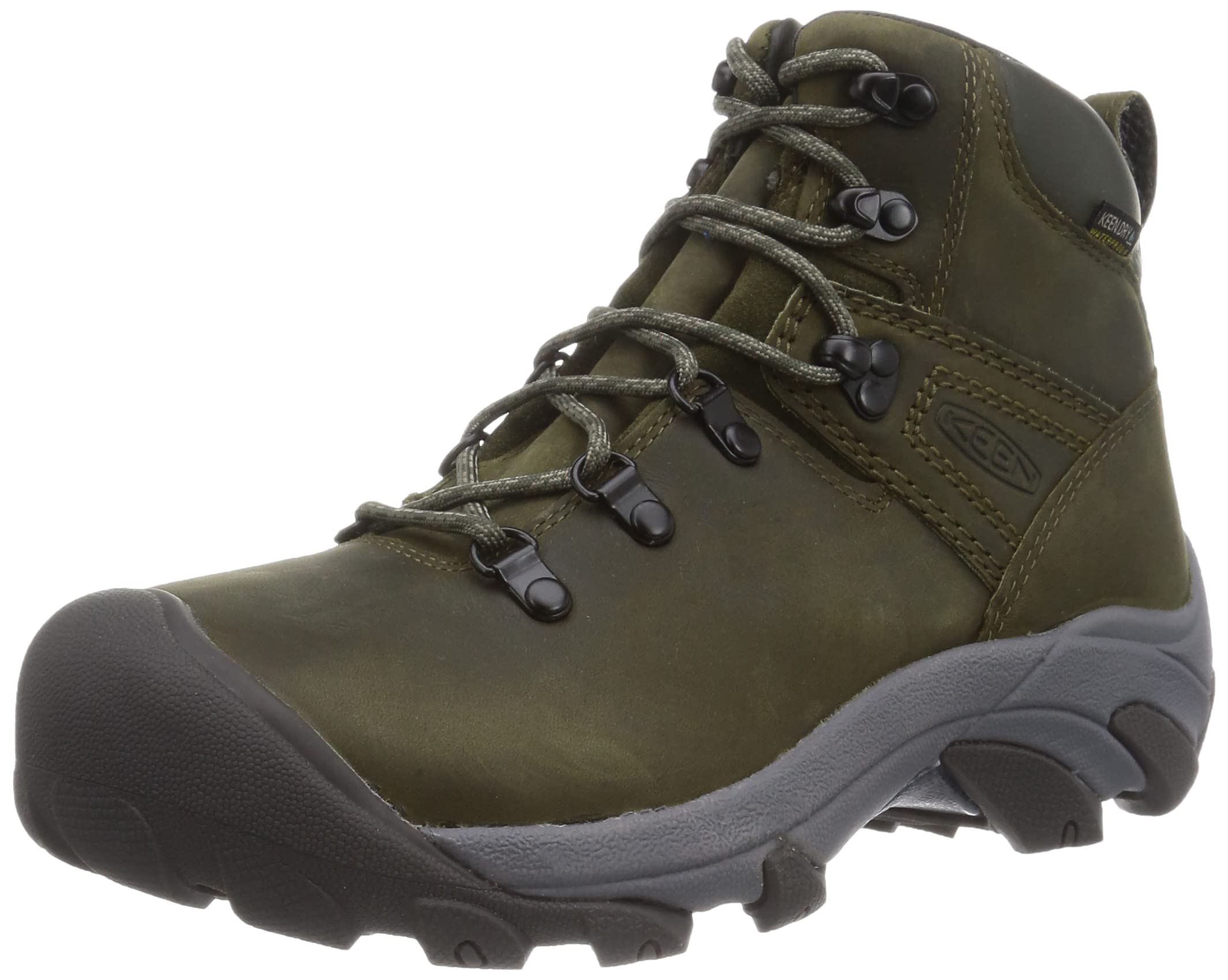KEEN Men's Pyrenees Mid Height Waterproof Leather Hiking Boots - Durable Outdoor Footwear for Trekking, Camping & Mountain Adventures