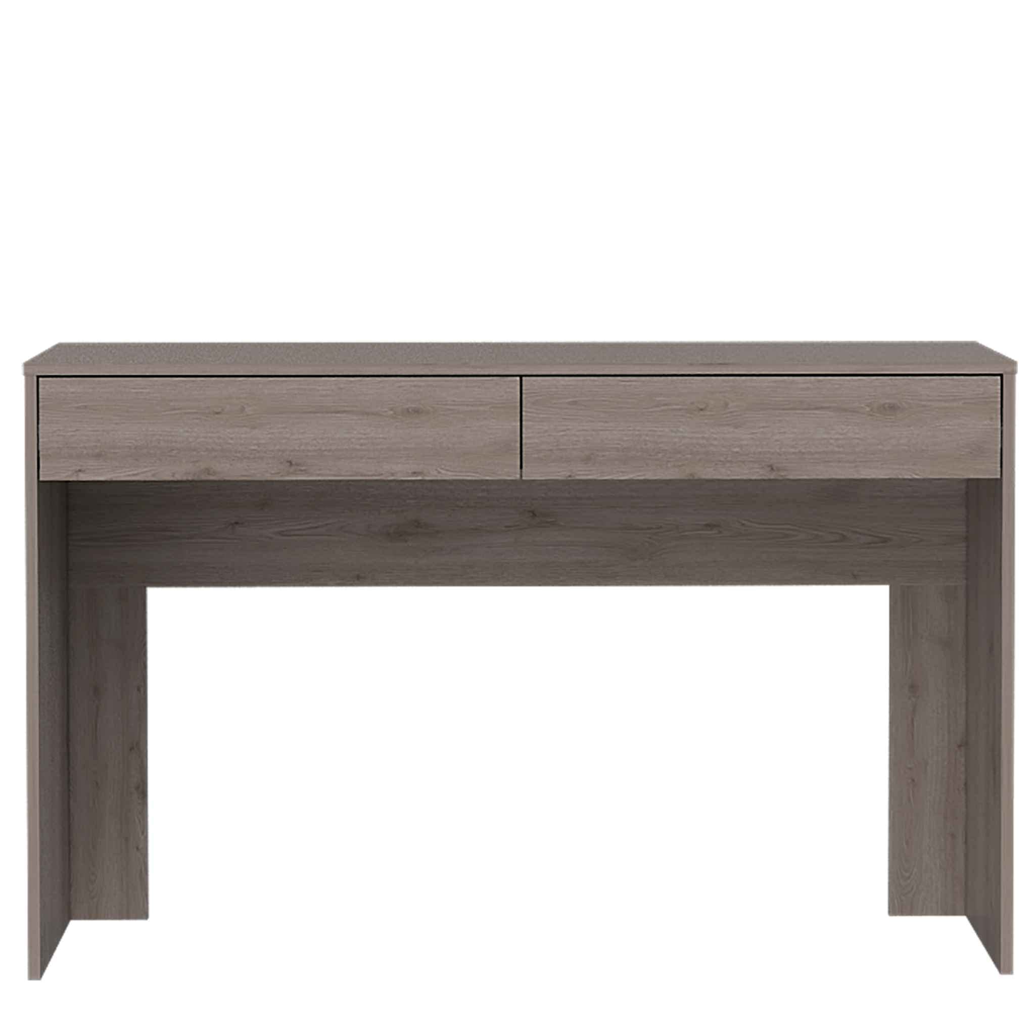 Modern Tampa Computer Desk with 2 Drawers - Light Gray Home Office Desk for Small Spaces | Perfect for Remote Work & Study