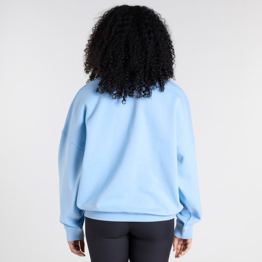 Reebok 1958 Vintage Crew Neck Sweatshirt - Y2K Blue Retro Unisex Pullover for Casual Wear & Street Style Fashion