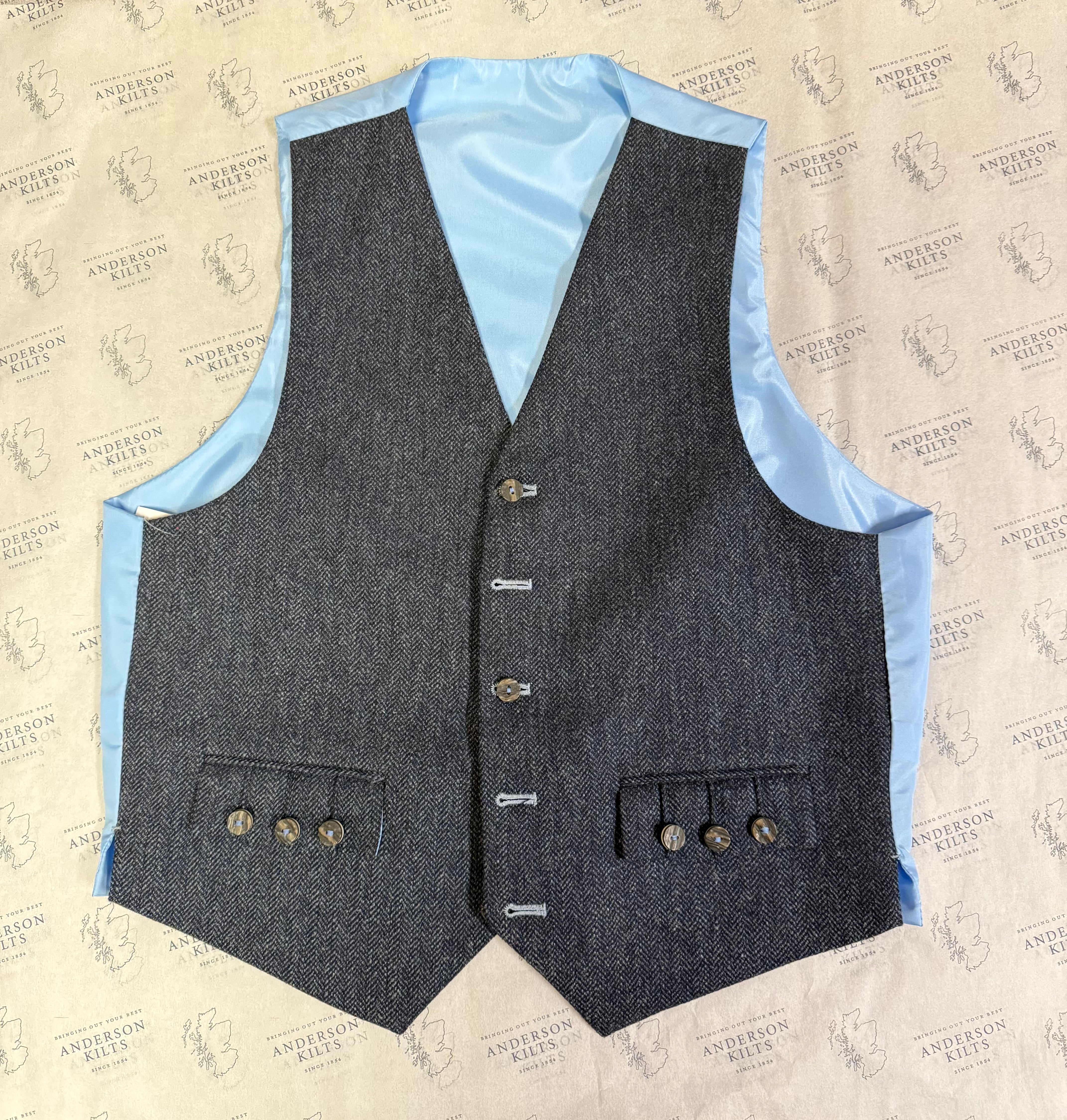 NEW 5 Button Argyll Waistcoat 42 Long | Classic Formal Vest for Men | Perfect for Weddings, Business Events & Scottish Highland Wear
