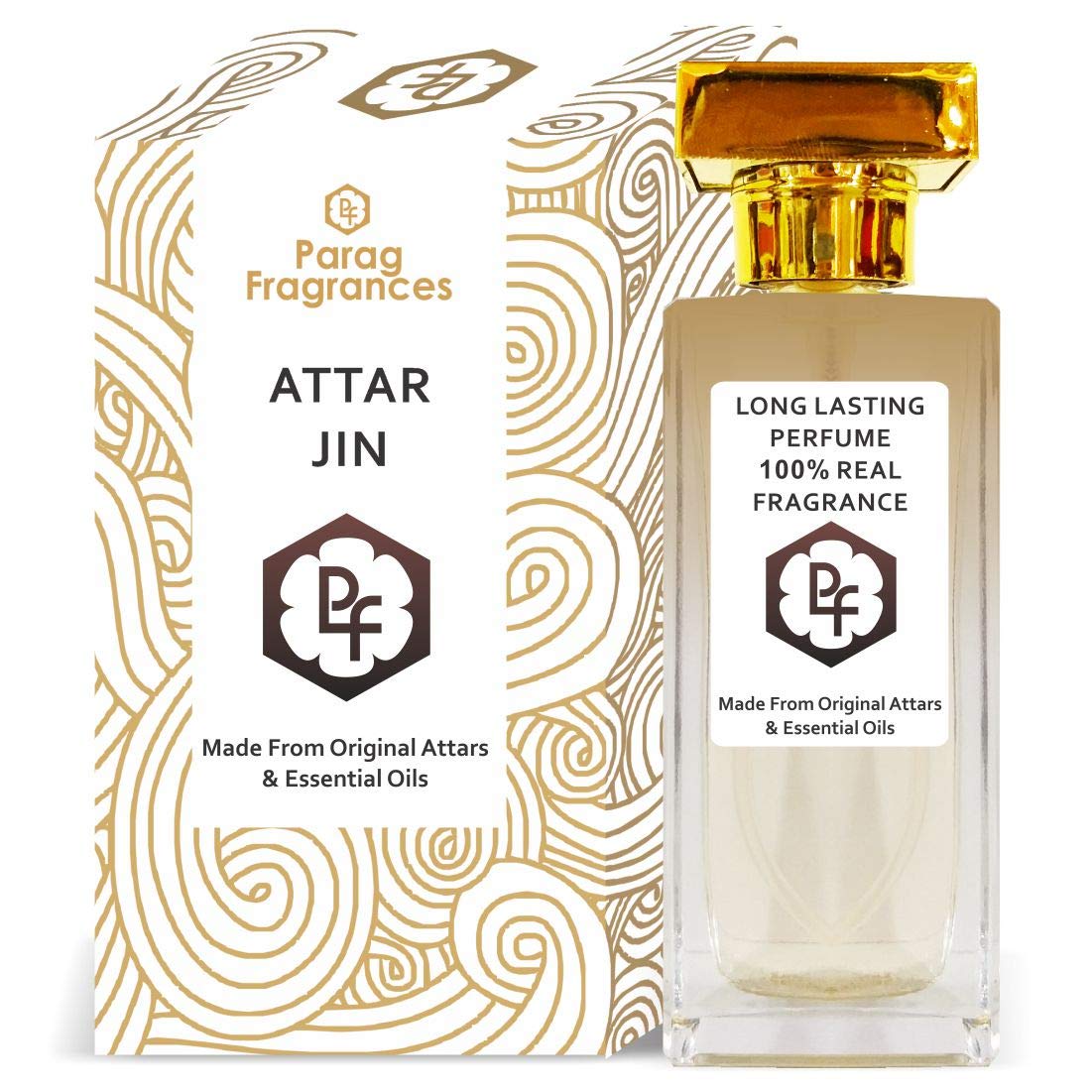 Parag Fragrances Attar Jin Eau De Perfume 60ml - Premium Long Lasting Unisex Perfume with Imported Crystal Glass Bottle - Perfect for Daily Wear, Special Occasions & Gift Giving