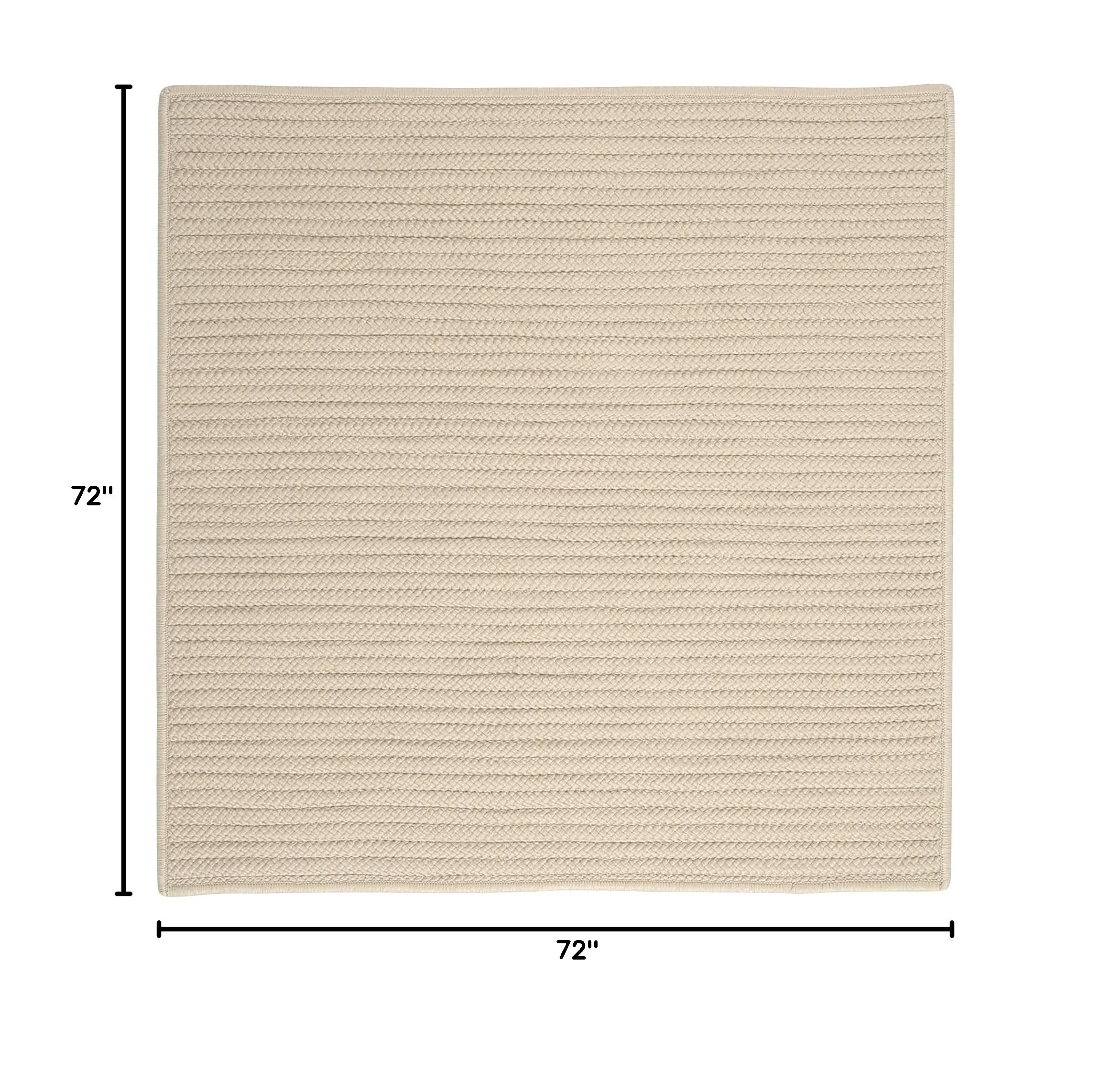 Simply Home Solid Mink Area Rug 6x6 Feet - Soft & Durable Non-Slip Living Room Rug for Bedroom, Office, and Home Decor