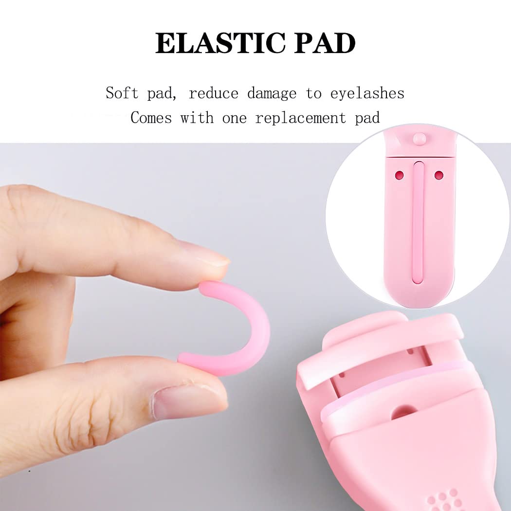 Uranian Beauty Eyelash Curler - Plastic Lash Curling Tool with 1 Silicone Refill Pad for Women & Girls | Perfect for Home Makeup, Salon Use & Travel Beauty Essentials