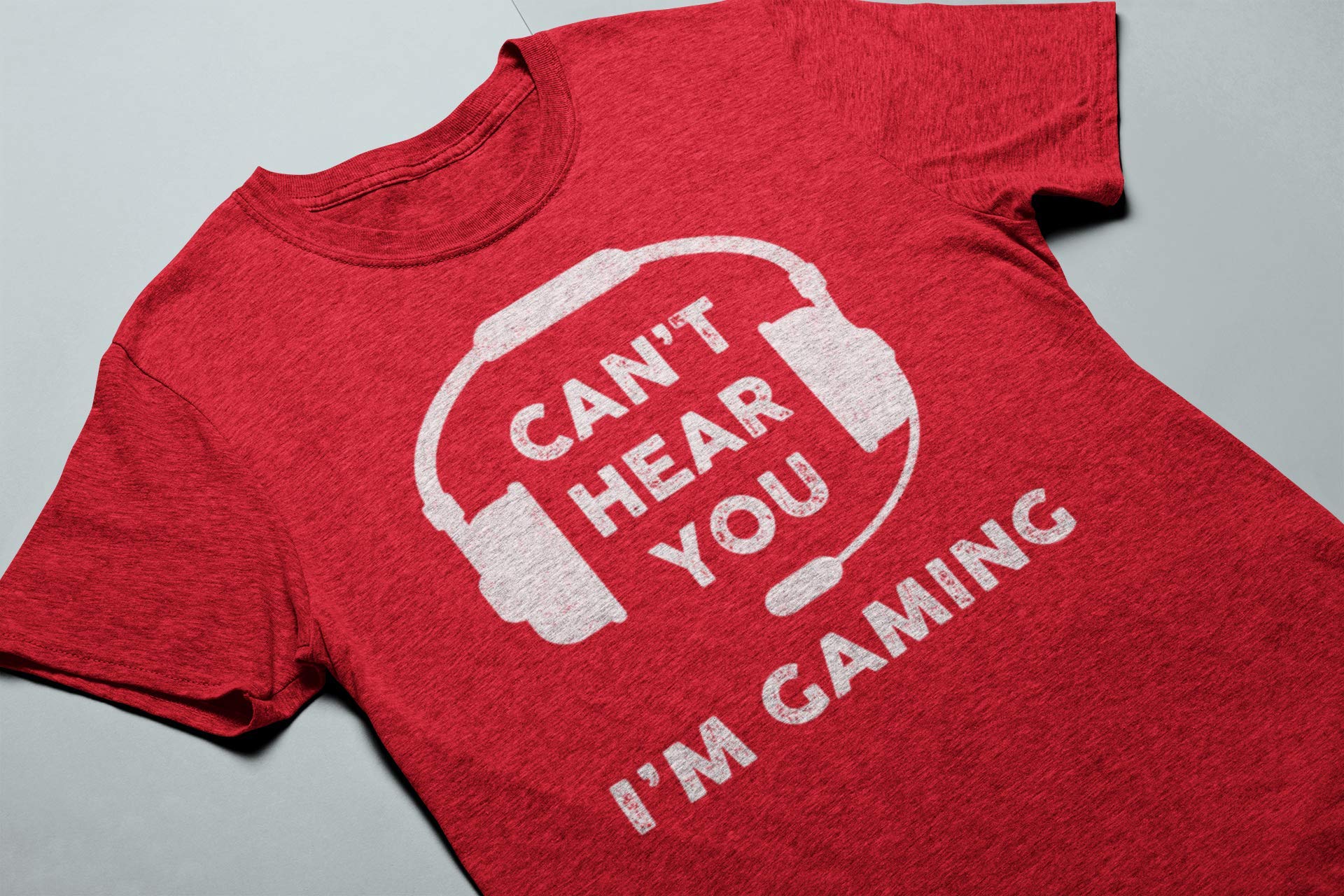 Funny 'Can't Hear You I'm Gaming' T-Shirt for Men - Video Gamer Humor Tee with Headset Design - Perfect Gift for Teenage Boys & Gamers - Great for Gaming Sessions, Parties & Casual Wear