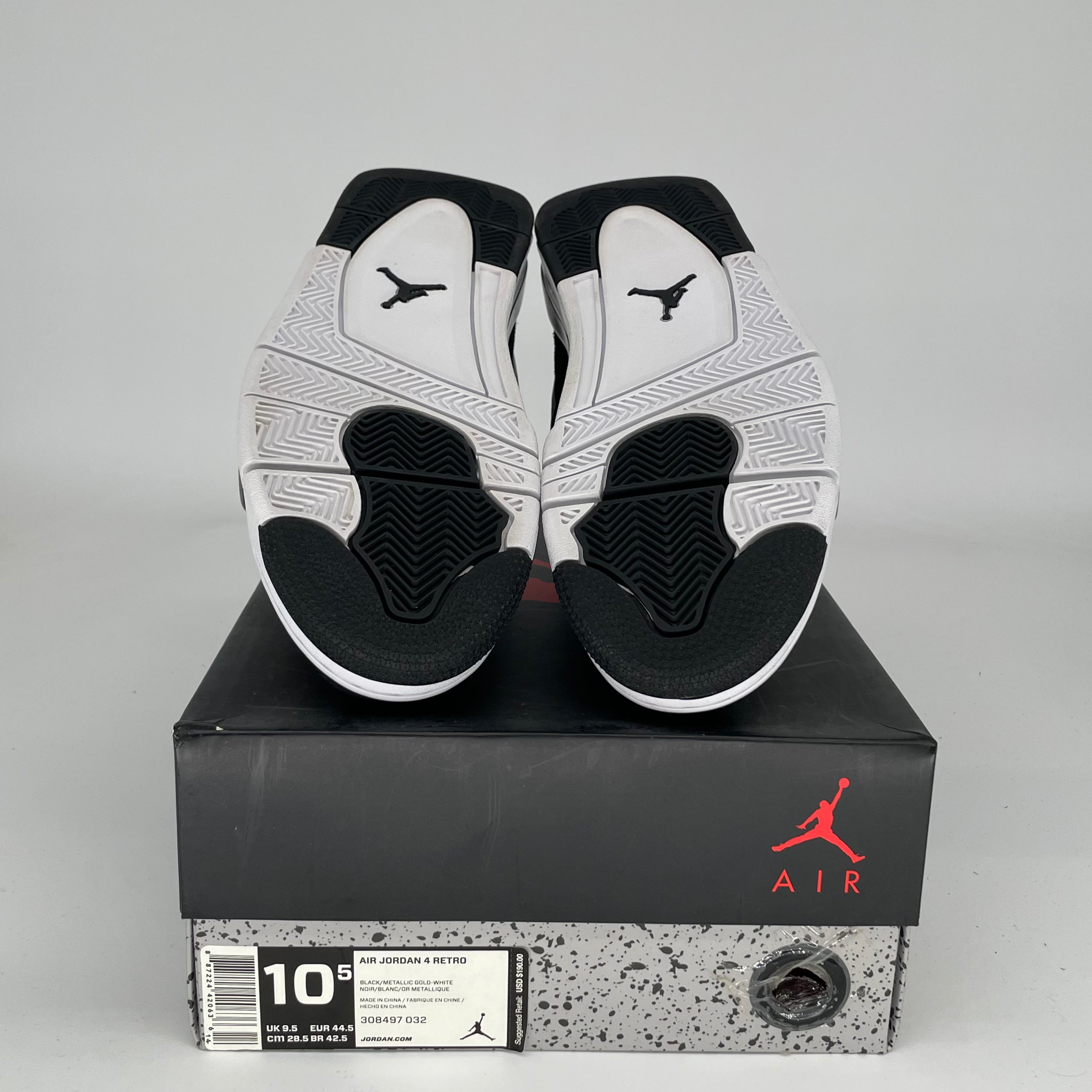 Original Air Jordan 4 Retro 'Royalty' Men's Basketball Shoes Size 10.5 (308497-032) - Perfect for Sneaker Collectors & Streetwear Fashion