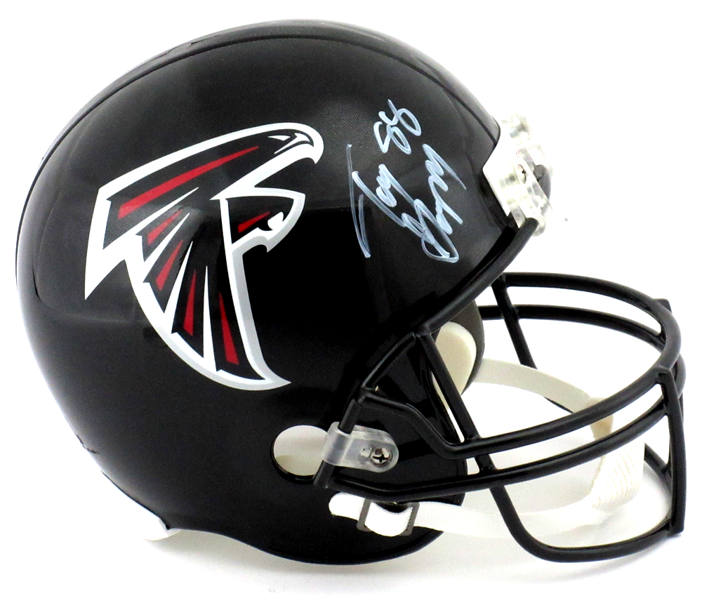 Tony Gonzalez Autographed Atlanta Falcons Riddell Full Size NFL Helmet - Official Collectible Football Memorabilia for Fans & Sports Enthusiasts - Perfect for Display in Man Cave, Sports Room or Office Decor