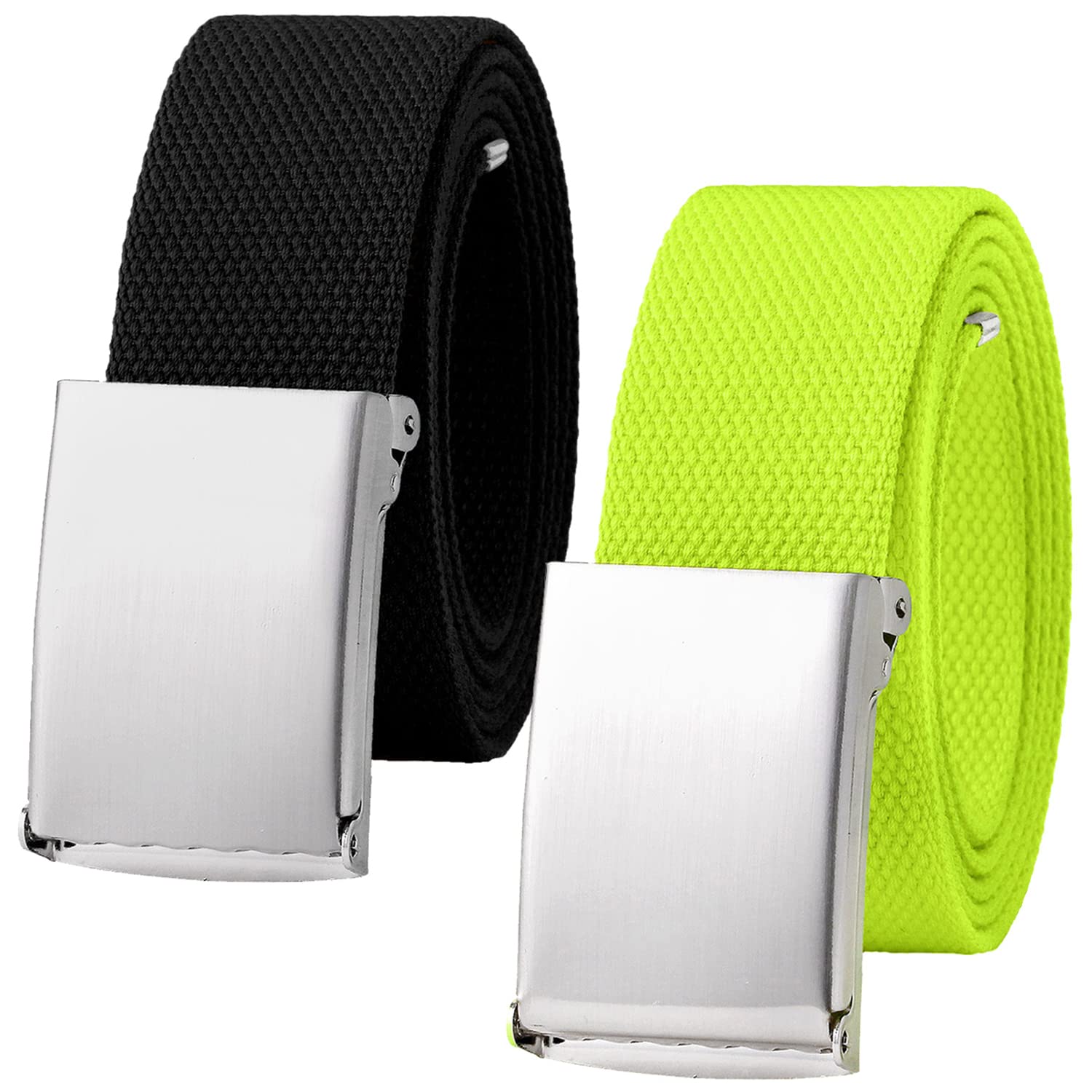 Falari Adjustable Canvas Web Belt for Men & Women - Cut to Fit Golf Belt with Flip Top Buckle - Perfect for Golf, Casual Wear & Outdoor Activities
