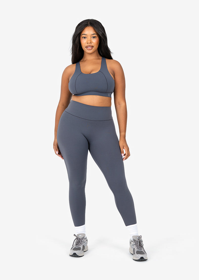 Elevate Life Crossback Bra in Graphite - Comfortable & Supportive Yoga Sports Bra for Women | Perfect for Yoga, Pilates & Workouts