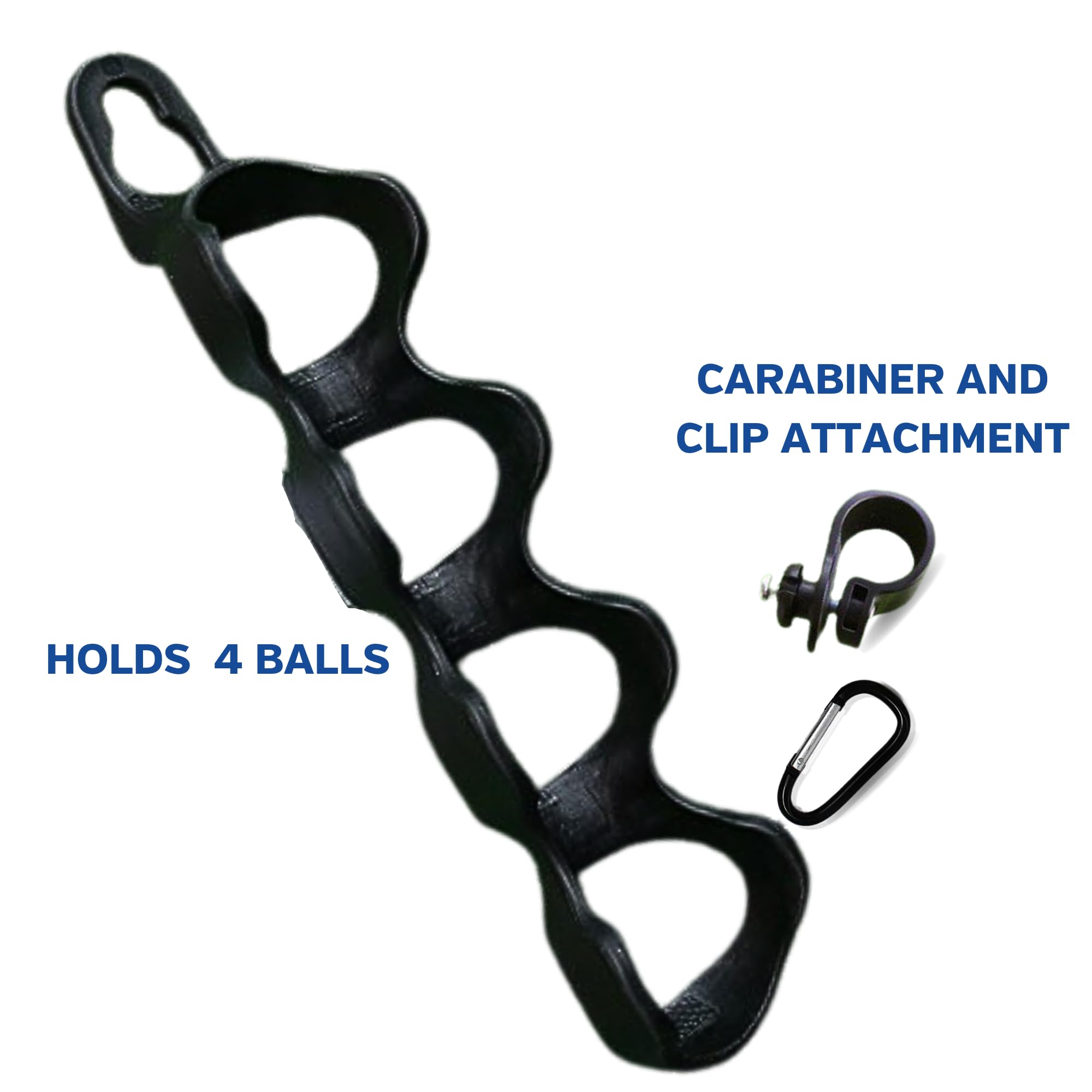 Premium Golf Ball Holder - 4 Ball Capacity, Durable & Easy Clip-On Design for Golf Bags & Carts | Perfect Golf Accessories Gift for Men & Women | Ideal for Driving Range, Course Play & Tournament Practice