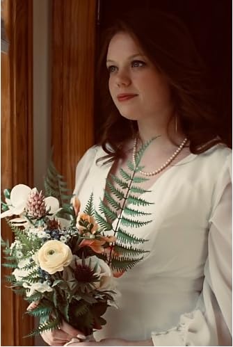 2024 Boho Wedding Dresses for Bride - Elegant Long Sleeve Chiffon Bridal Gowns with Slit | Perfect for Beach, Garden & Outdoor Boho Chic Weddings