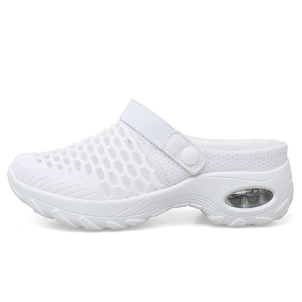 **MISHUO Women's Breathable Mesh Garden Shoes - Air Cushion Slip-On Sneakers for Running, Jogging, Nursing & Work - Lightweight & Comfortable for Outdoor, Casual & Professional Use**