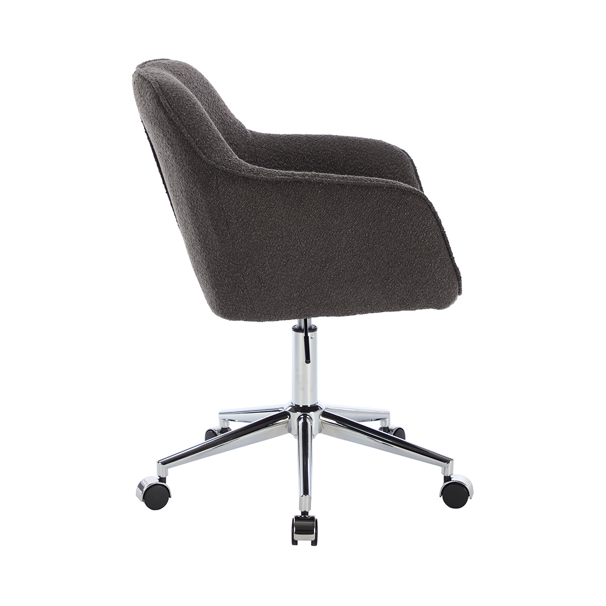Ava Boucle Office Arm Chair - Ergonomic Upholstered Desk Chair for Home & Office - Perfect for Work, Study, and Conference Rooms