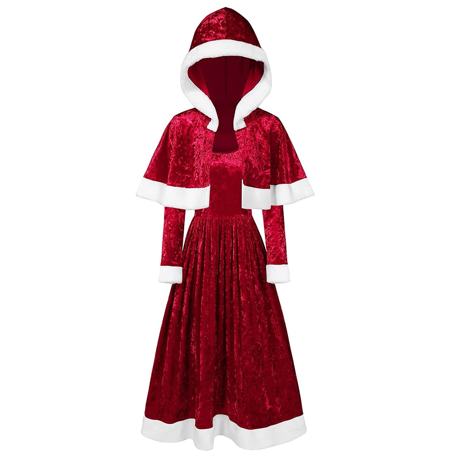 Women's Summer Beach Dresses - Long Sleeve Velvet Christmas Party Dress for Ladies | Casual Sun Dresses for Outdoor Vacations, Holiday Parties & Special Occasions