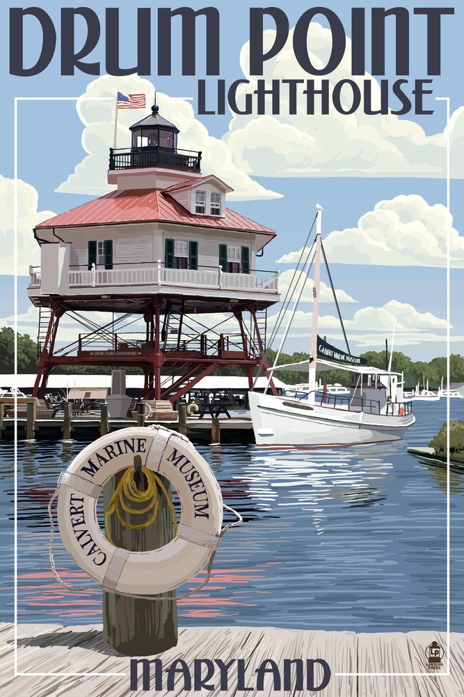 24x36 Signed Print Master Art Print - Drum Pt. Light in Summer, Maryland 41350 Wall Decor Poster - Perfect for Living Room, Bedroom & Office Decor