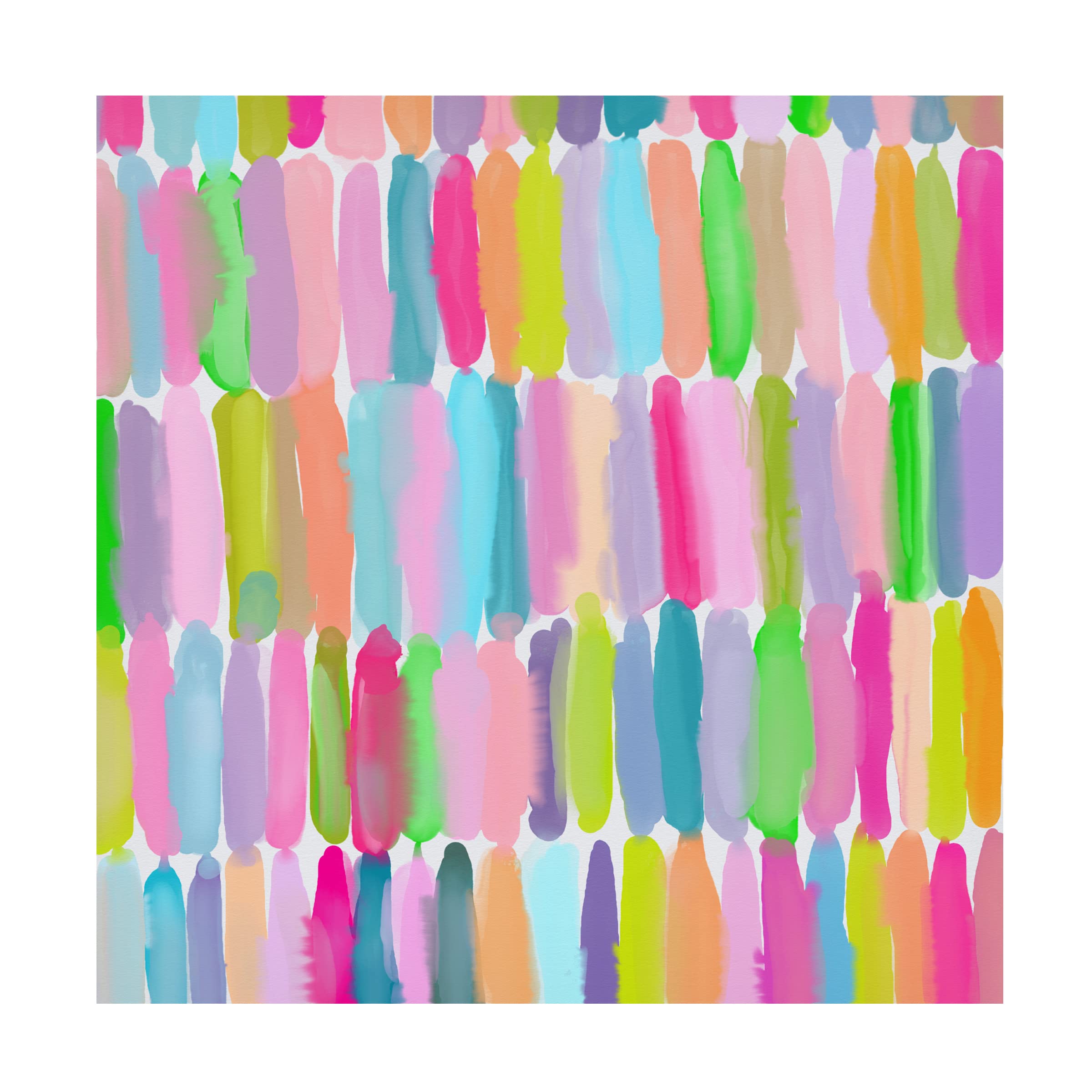 Trademark Fine Art 'Wet Watercolor Swatches' Canvas Wall Art by Cora Niele - Modern Abstract Painting for Living Room, Bedroom & Office Decor