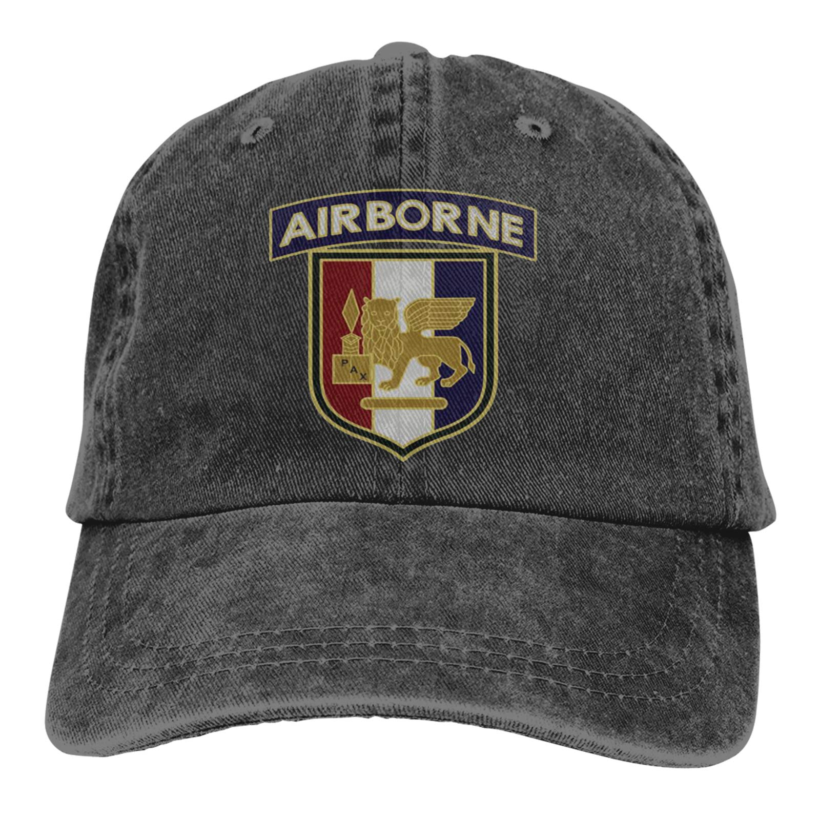 US Army Africa SETAF Airborne Tab Cowboy Hat & Denim Dad Jeans - Vintage Military Style Baseball Cap for Men - Perfect for Outdoor Adventures, Casual Wear and Patriotic Events