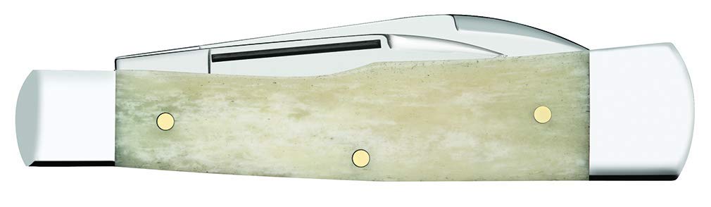 Patriotic Smooth Natural Bone Gunstock Pocket Knife - Case WR XX Folding Knife with 3.75 Inch Closed Length (Item #64140, 62130 SS) - Perfect for Camping, Hiking & Everyday Carry (EDC)