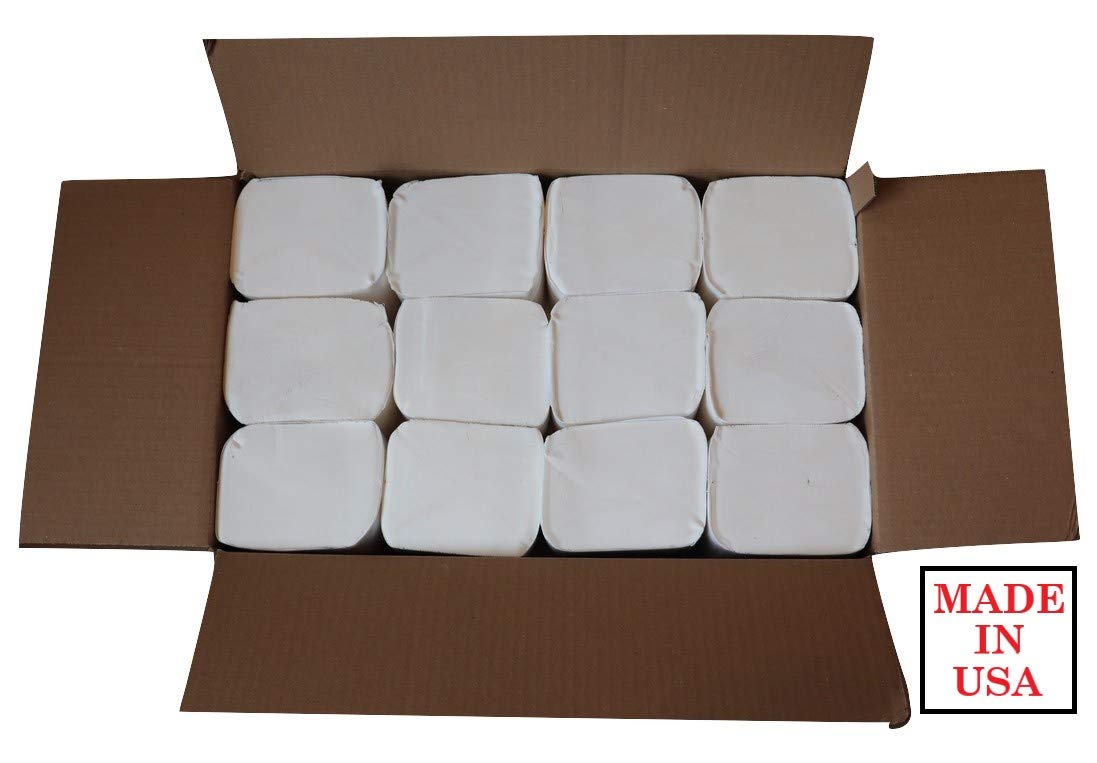 Interfold Bathroom Tissue - Bulk Pack of Pre-Cut Toilet Paper Sheets (Not Rolls) | Soft & Absorbent for Home, Office & Travel Use