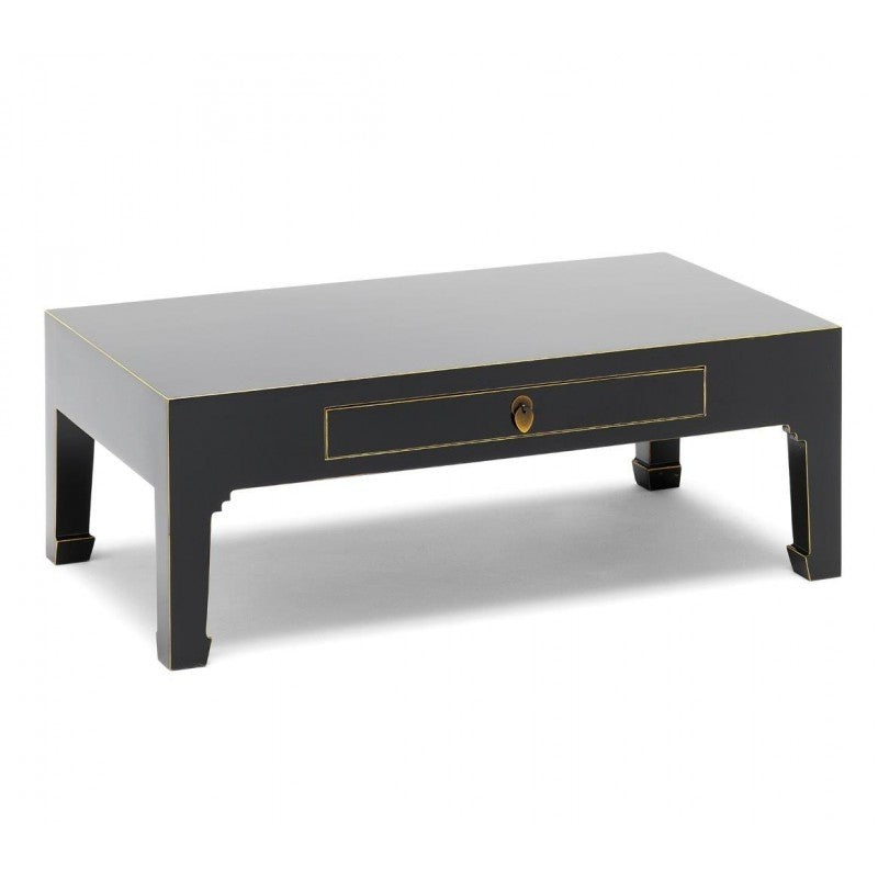 Golden Dragon Oriental Painted Solid Wood Coffee Table - 43.3