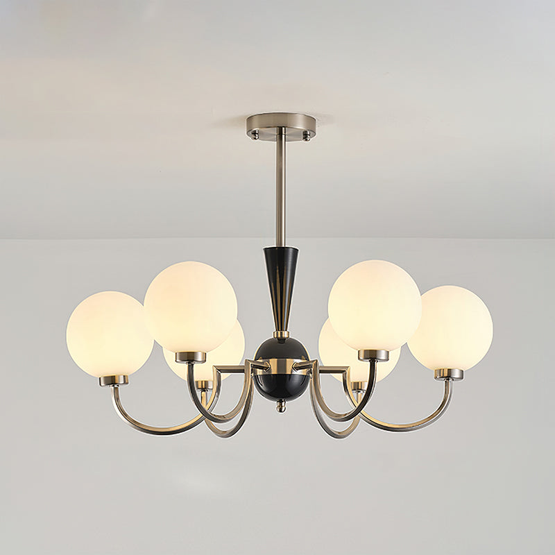 Alana Globe Chandelier - Modern Crystal Glass Ceiling Light Fixture for Dining Room, Bedroom & Living Room | Elegant Home Decor Lighting for Wedding, Restaurant & Office