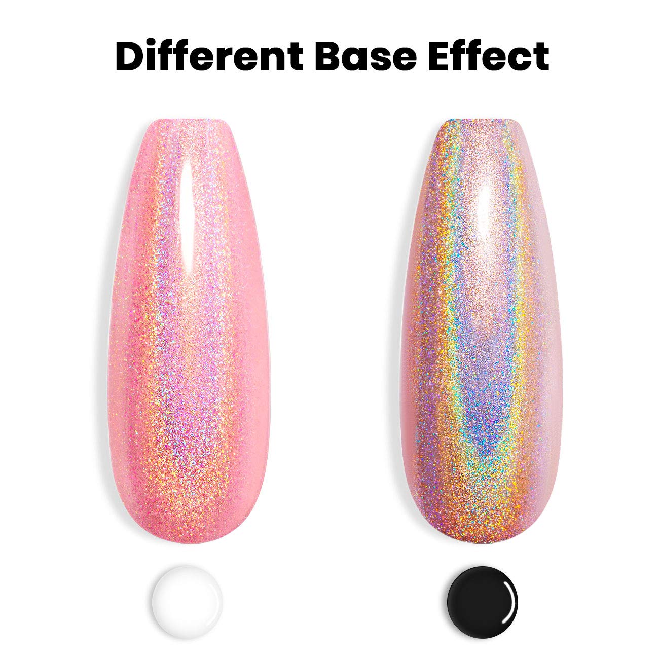 Holographic Glitter Pink Nail Polish - 7.5ml Sparkling Gel Polish for Salon & DIY Nail Art | LED Lamp Required | Long-Lasting Glossy Finish | Perfect for Parties, Weddings & Special Occasions