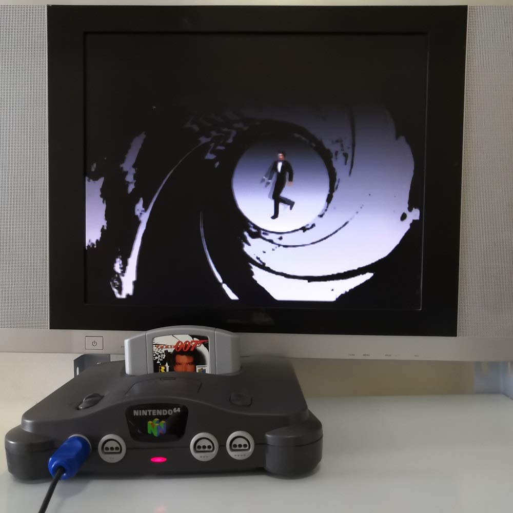GoldenEye 007 Game Cartridge for Nintendo 64 (N64) - US Version - Classic First-Person Shooter Action Game for Retro Gaming Enthusiasts - Perfect for Multiplayer Battles and Nostalgic Gaming Sessions