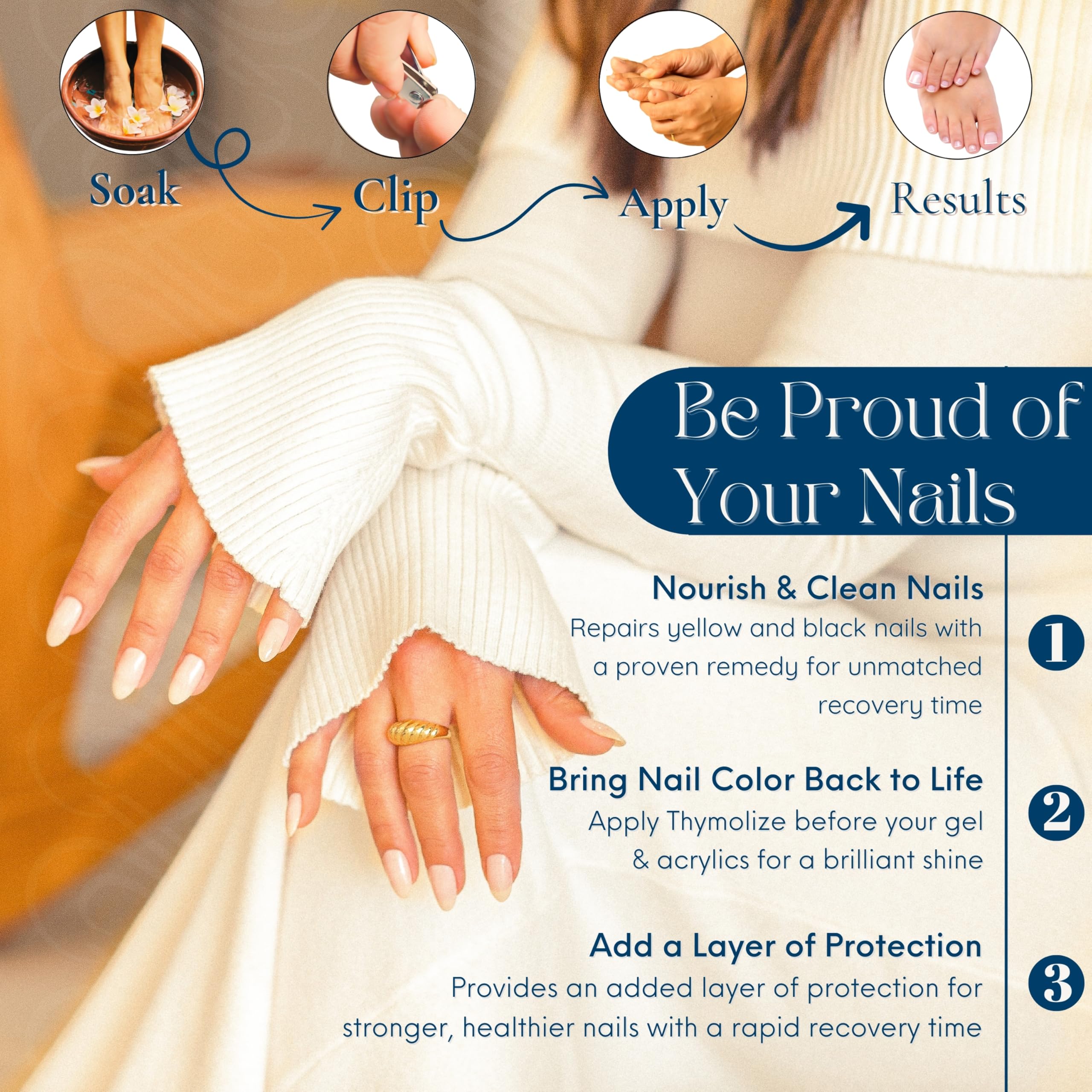 Thymolize Nail Repair Treatment for Damaged & Weak Nails | Ingrown Toenail Care Solution | Whitening Formula for Yellow Nails & Nail Biting | Strengthening Nail Therapy (2 Pack) | Perfect for Salon Professionals & At-Home Nail Care