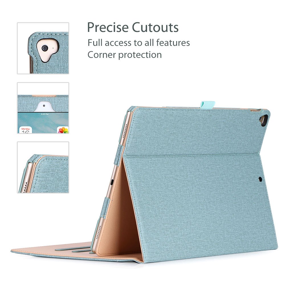 ProCase iPad Pro 12.9 Case (1st & 2nd Gen 2015/2017) - Folio Stand Cover with Multiple Viewing Angles & Apple Pencil Holder, Protective Shell for iPad Pro 12.9 Inch Old Model - Perfect for Work, Study & Travel - Teal Blue