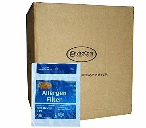2 Pack Devil F19 Broom Vac Replacement Filters - Compatible with Broom Vacuum Cleaner - Perfect for Pet Hair, Dust & Debris Cleaning at Home