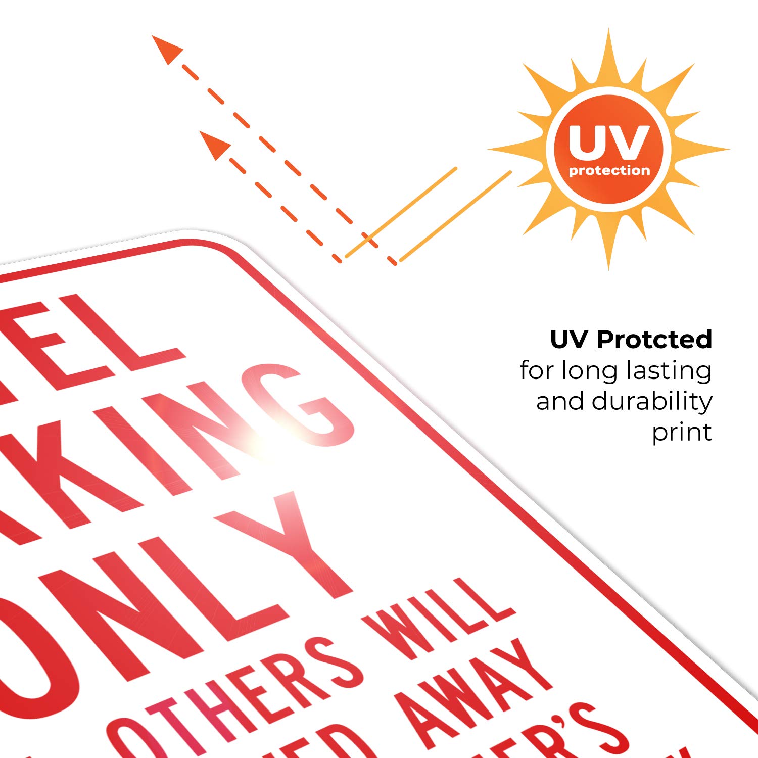 Hotel Parking Only - Other Vehicles Will Be Towed Sign | 18x24 Inches | Rust-Free .063 Aluminum | Fade-Resistant | Easy Mounting | Indoor/Outdoor Use | Made in USA | Perfect for Hotels, Restaurants & Private Parking Enforcement
