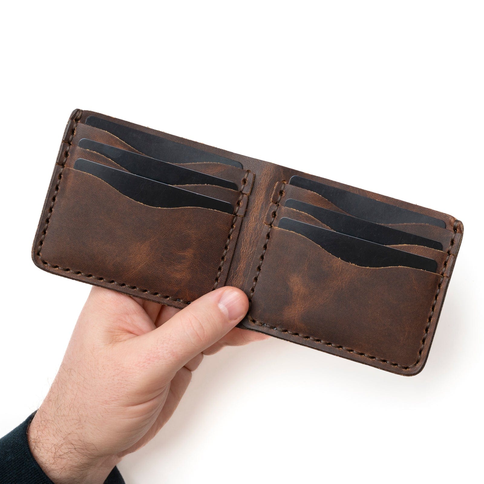 Vintage Heritage Brown Leather Wallet for Men - Handcrafted Genuine Leather Bifold Wallet with RFID Protection | Perfect for Everyday Use, Travel & Gifting