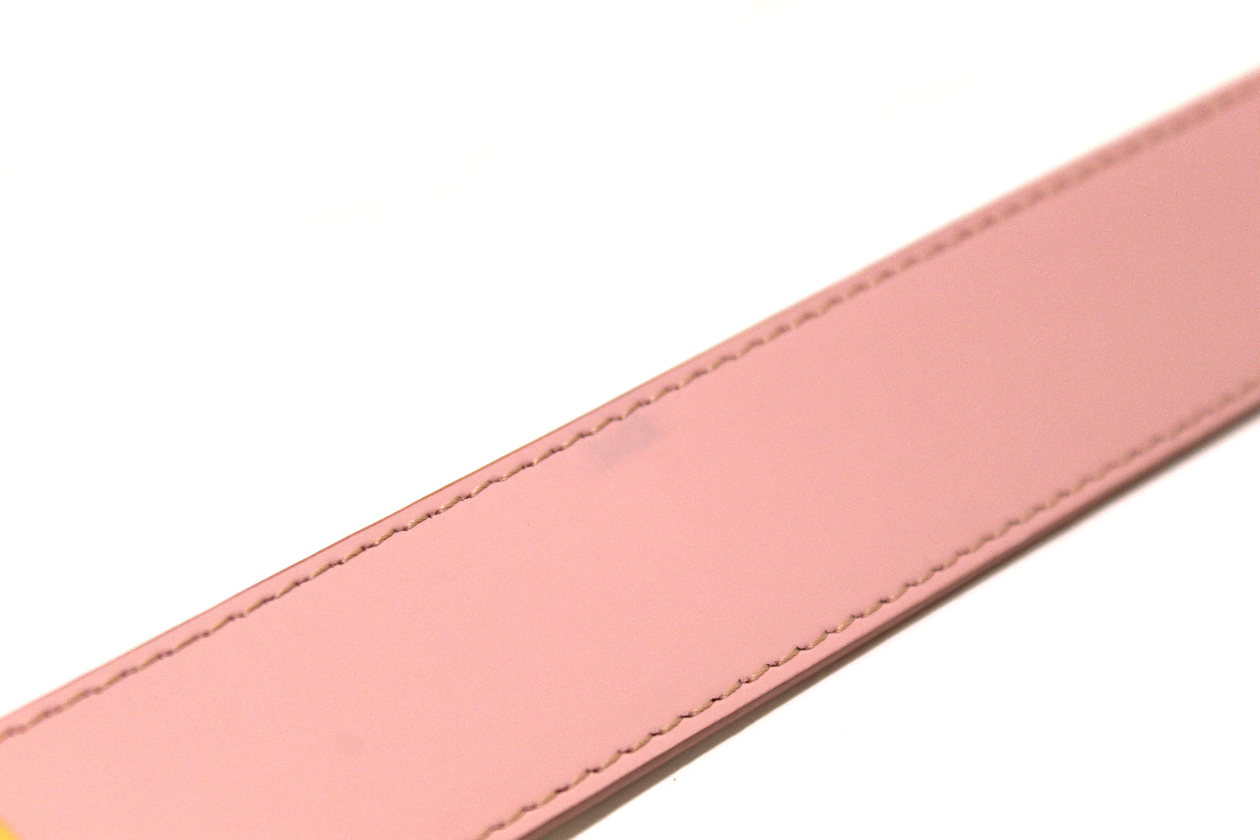 Authentic Louis Vuitton LV Reversible Belt 30MM - Iconic Damier Azur & Rose Pink - Size 36 - Perfect for Women's Casual & Formal Outfits, Office Wear & Special Occasions