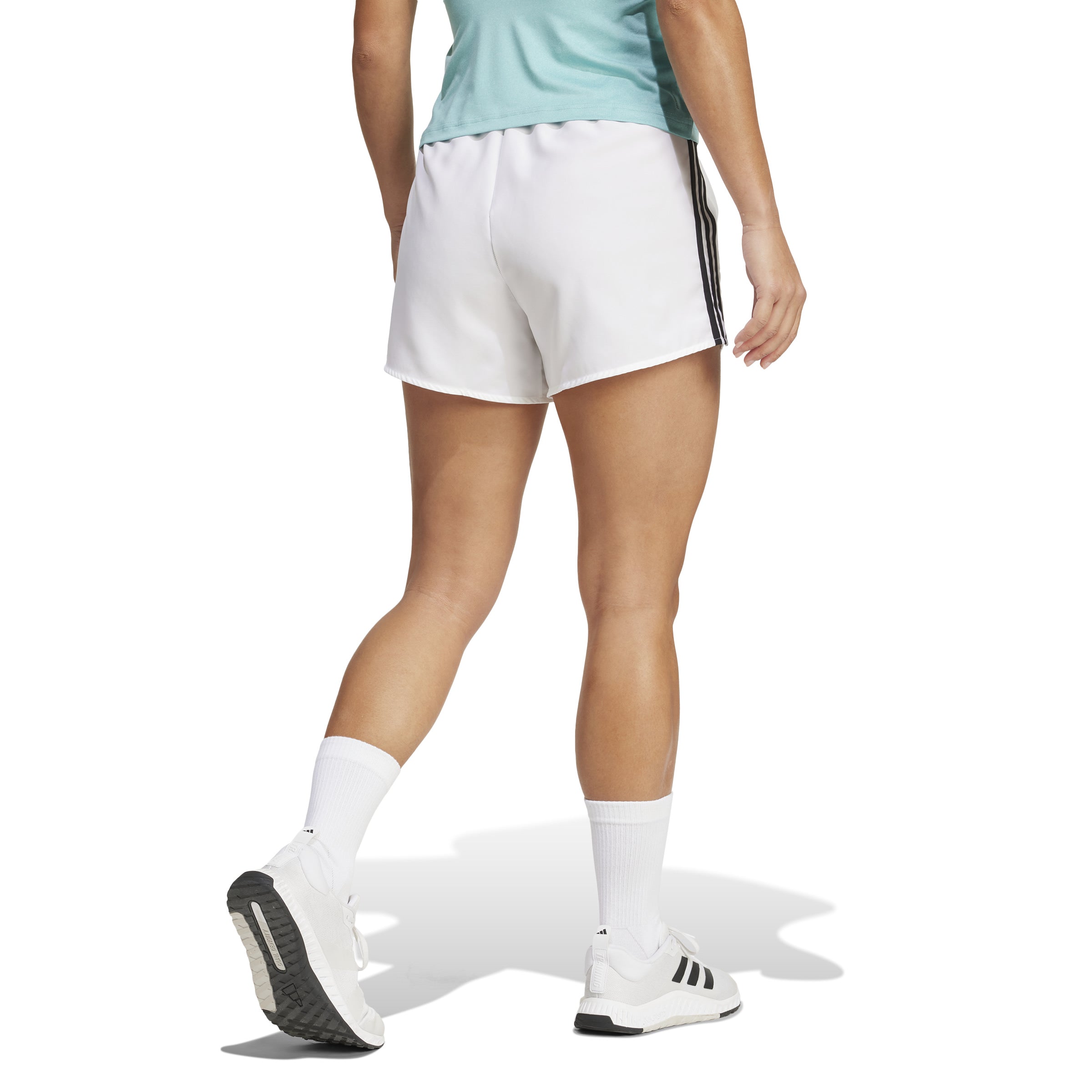 Adidas Women's 3-Stripes High-Rise Athletic Shorts - Gym Workout, Running & Casual Wear