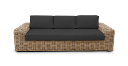 Puglia 3-Seat Sofa - Modern Comfortable Fabric Couch for Living Room, Lounge & Family Room - Perfect for Relaxing, Entertaining & Small Spaces