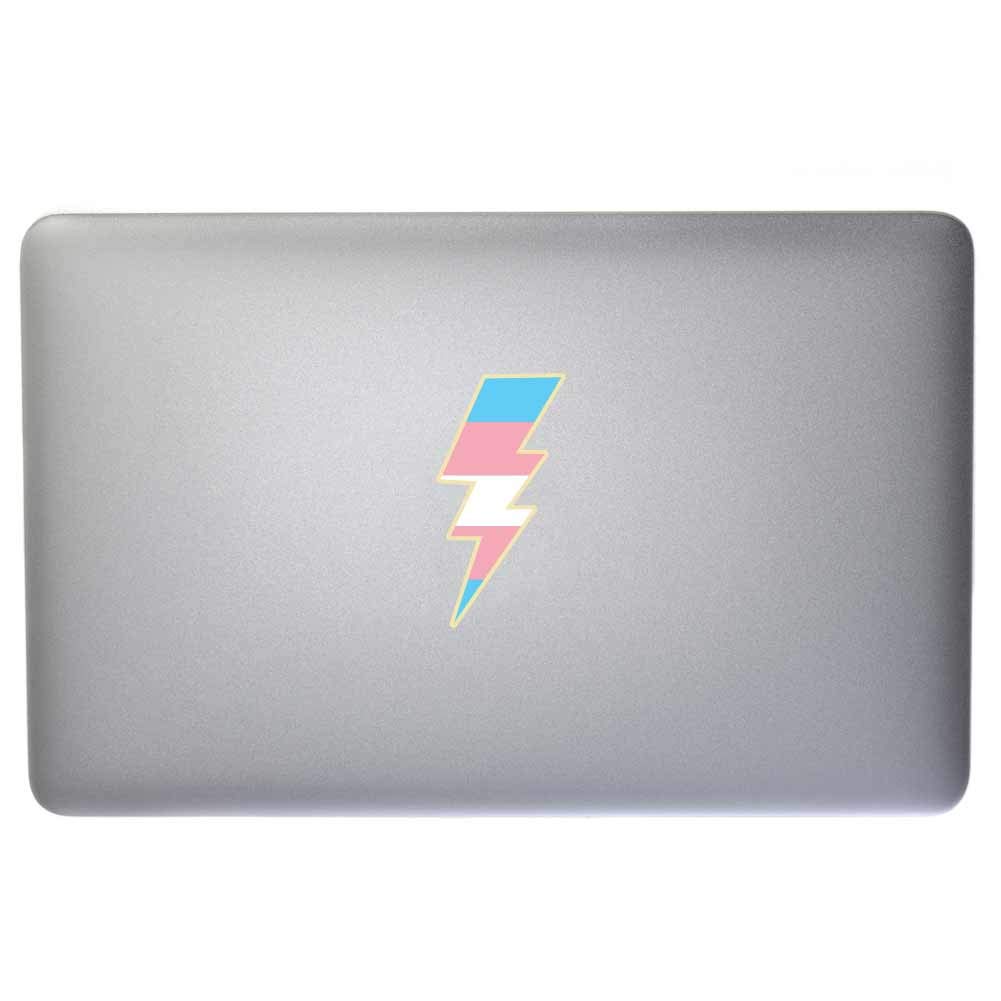 Transgender Lightning Bolt Pride Vinyl Decal - 5 Inch Waterproof Sticker for Cars, Laptops, Windows, Home & Office Decor - LGBTQ+ Pride Accessories for Indoor & Outdoor Use