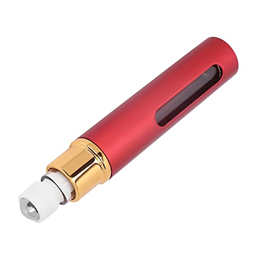 Refillable Roll On Bottles for Perfume & Essential Oils - Lightweight Travel Size, Leak Proof Design - Perfect for Gym, Parties & Everyday Use (Red)