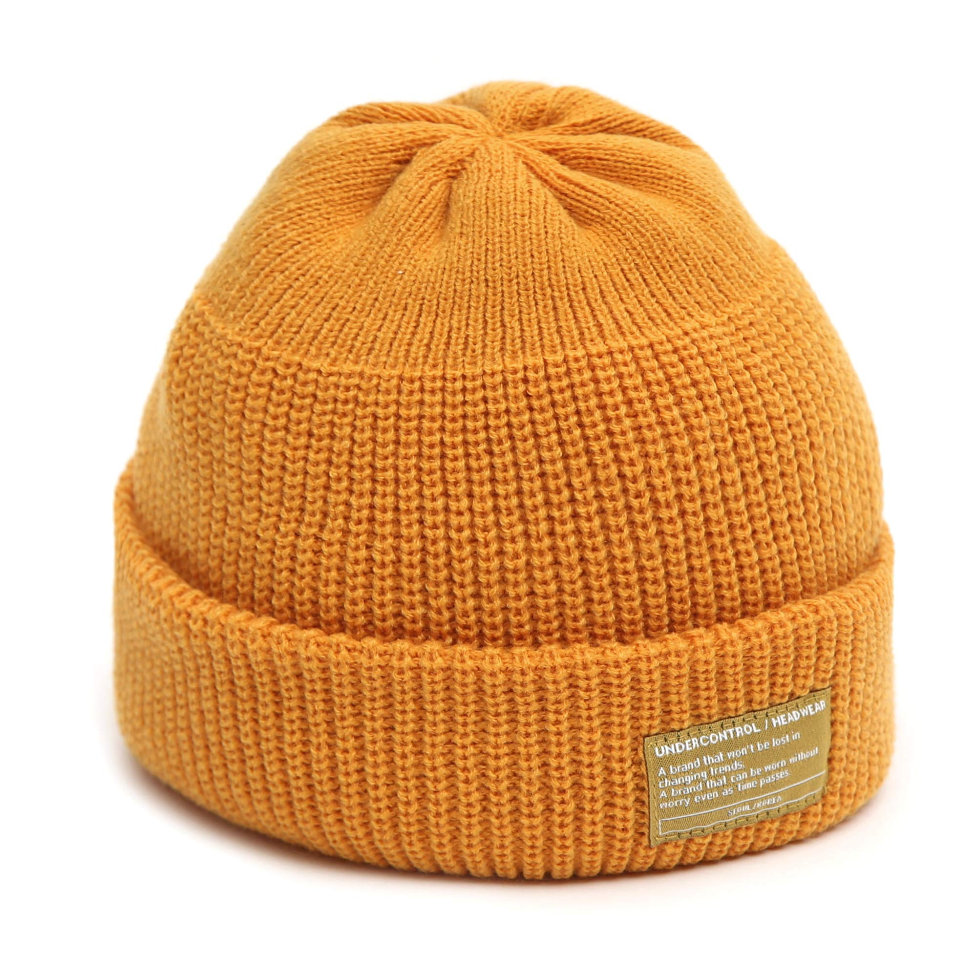 UNDERCONTROL Winter Beanie Hat for Men & Women - Unisex Fisherman Skull Cap, Roll-Up Watch Cap, Plain Docker Style - Warm Knit Hat for Outdoor Activities, Fishing, Skiing, and Winter Sports