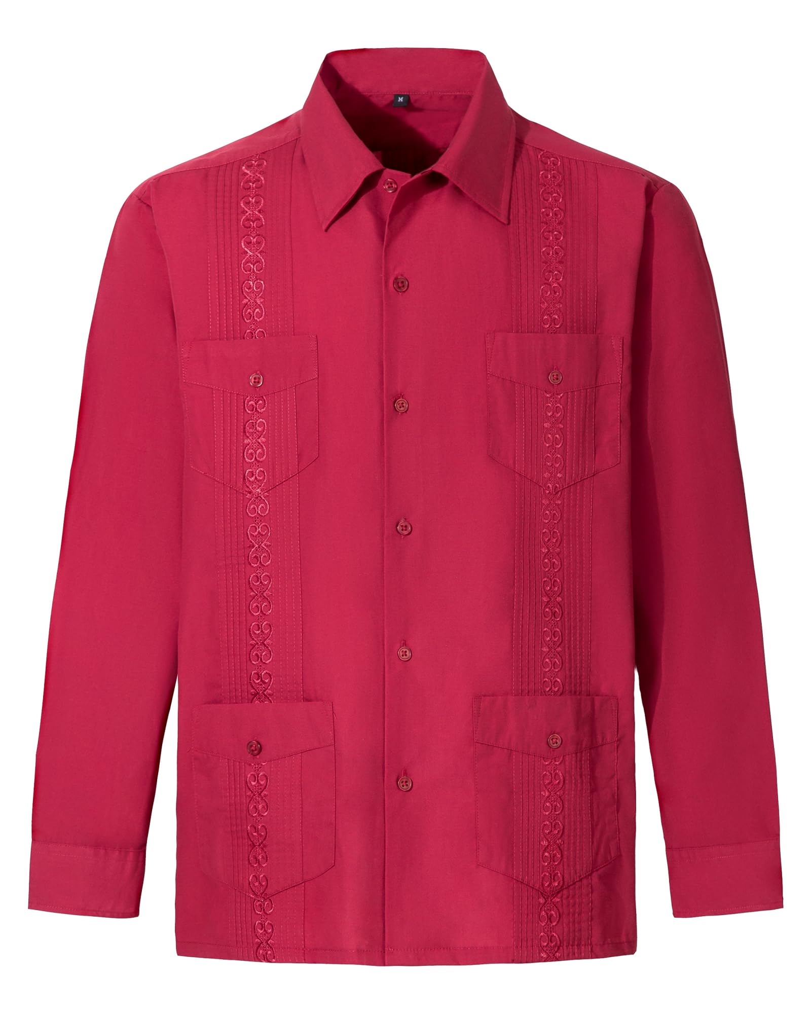 Men's Guayabera Shirts - Cuban Style Long Sleeve Mexican Shirts for Men | Casual Wear, Beach Vacation & Summer Outfits
