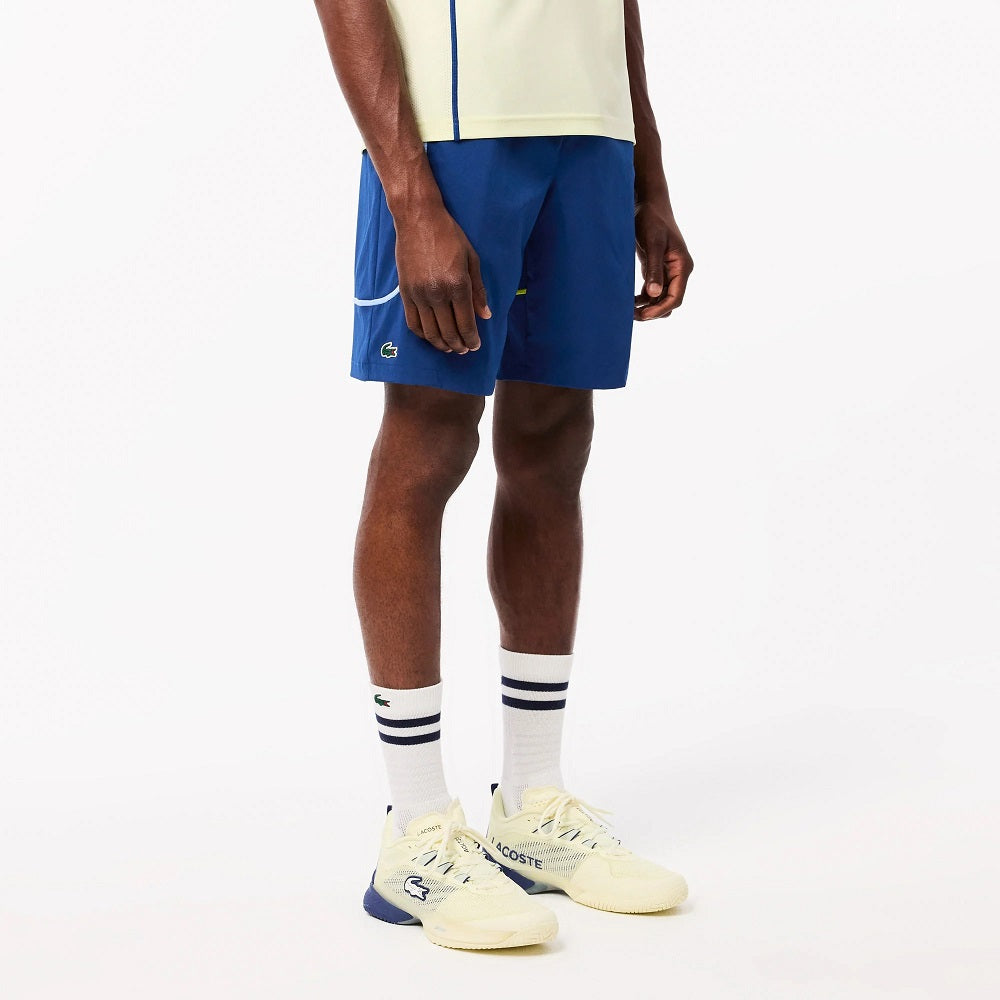 Lacoste Men's Unlined Tennis Shorts - Lightweight Comfort & Performance - Blue - Perfect for Tennis, Golf & Casual Wear